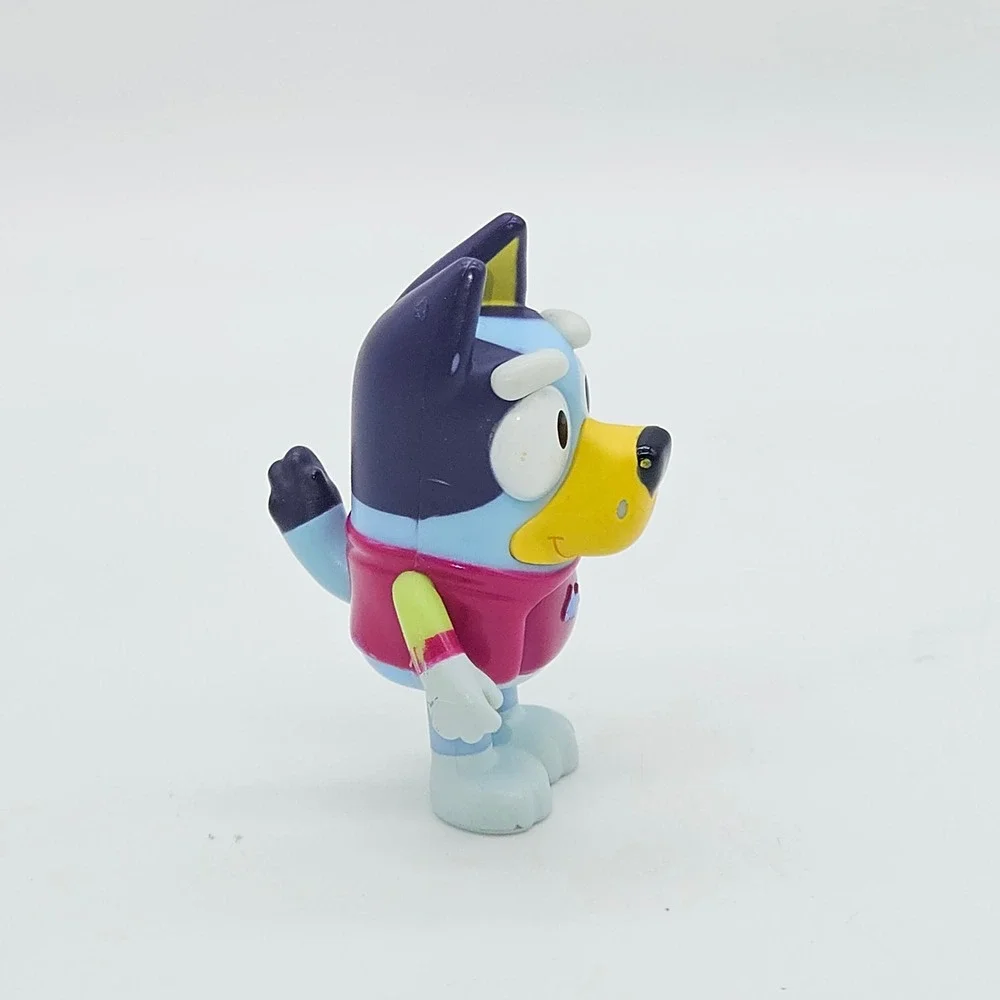 Moose Bluey Action Figure Kids 2.5in Blue Pink Rashie Swimsuit Articulated Toy